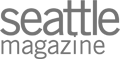 The image displays the logo of "Seattle Magazine" in bold, gray text.